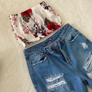 Flower Tube Top